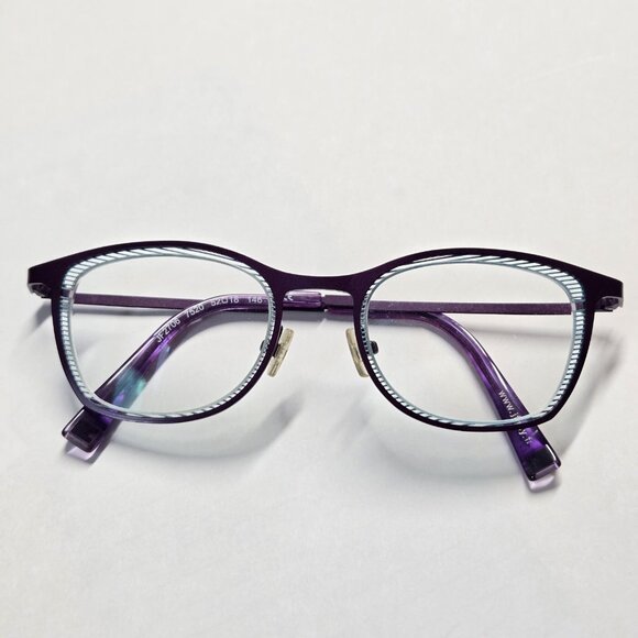 Jf Rey Eyeglasses Frames Purple Plum Metal Plastic 52-18-146 JF2706 - Picture 3 of 8